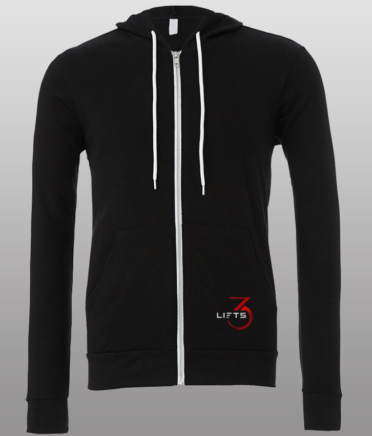 Black Hoodie with 3 Lifts logo